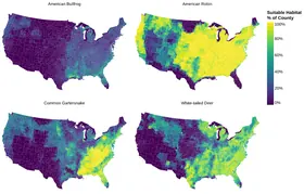 Thumbnail of the Altair example “Faceted County-Level Choropleth Maps”