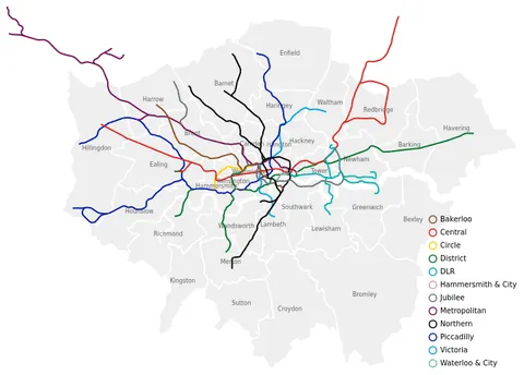 Thumbnail of the Vega-Lite example “London Tube Lines”