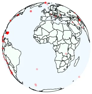 Thumbnail of the Vega-Lite example “Earthquakes Example”